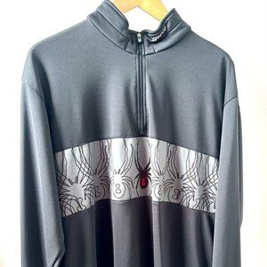 Spyder Vintage Mens Zip Pullover - Color Black - XL